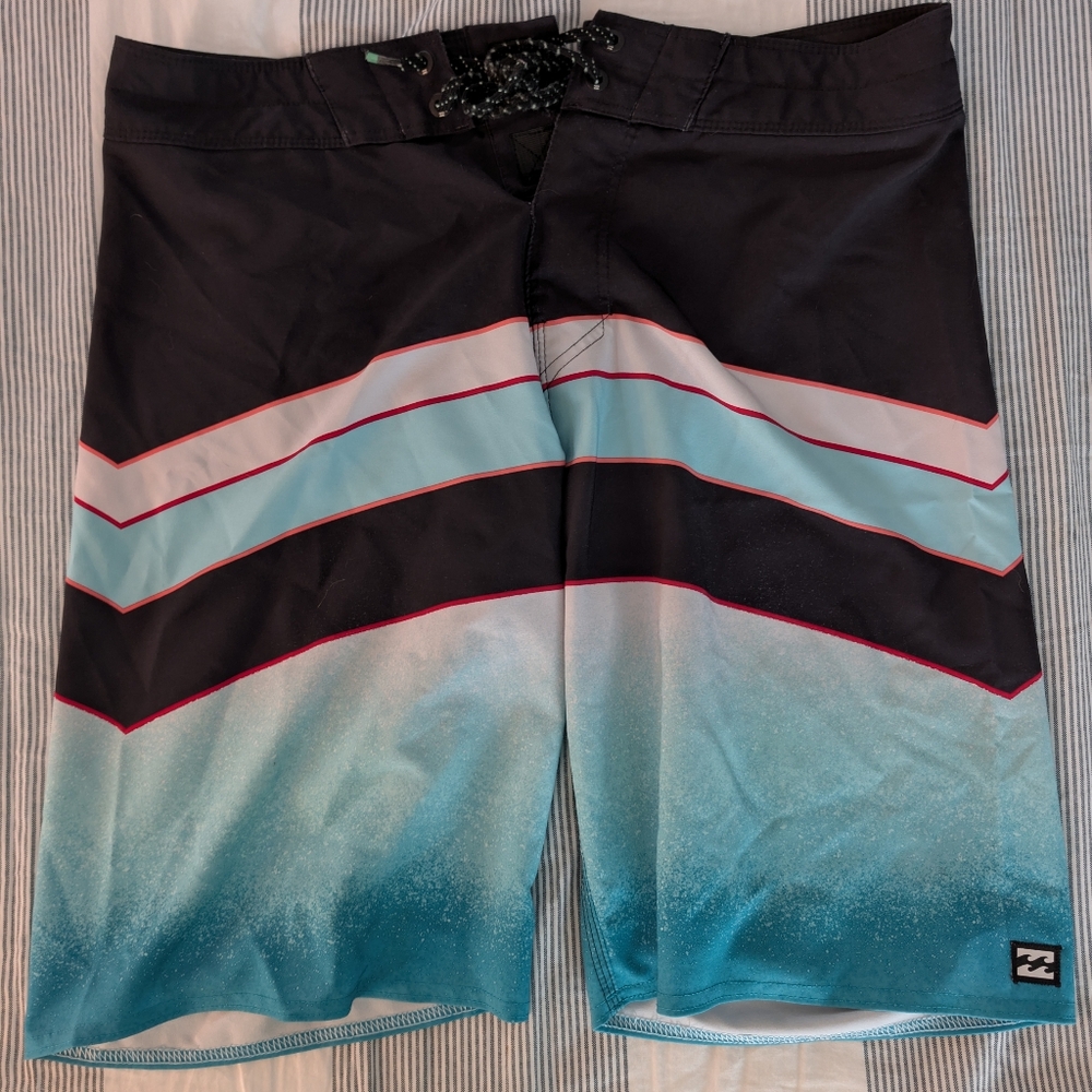 Billabong‎ Men's Black and Aqua Board Shorts